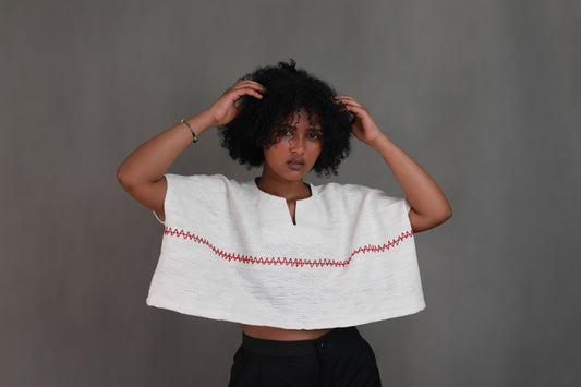 Red embroidery  Habesha  Women’s Shirt, Habesha Libs
