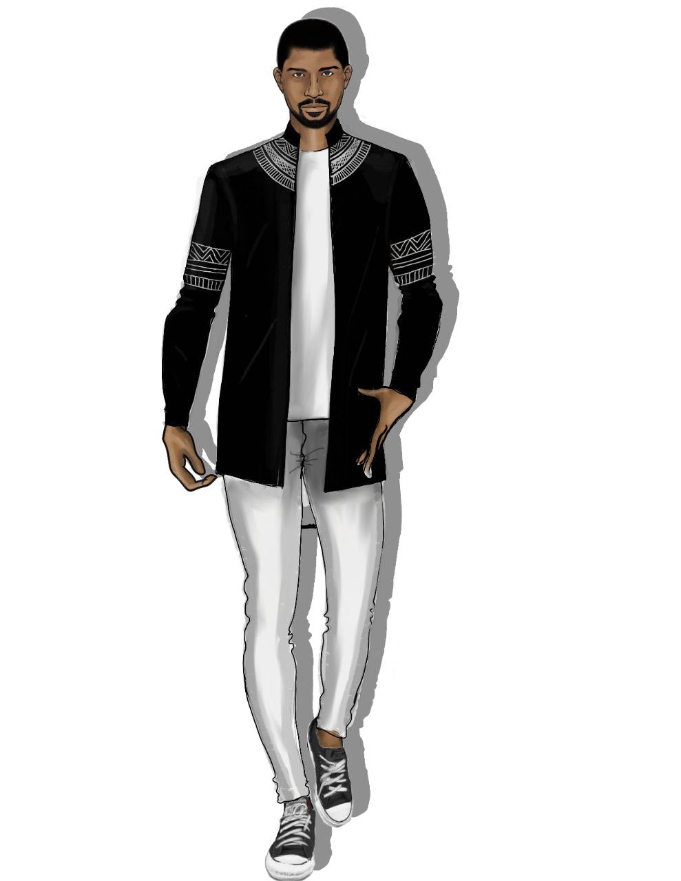 Elevate Your Style with the Ethiopian Heritage Embroidered Coat